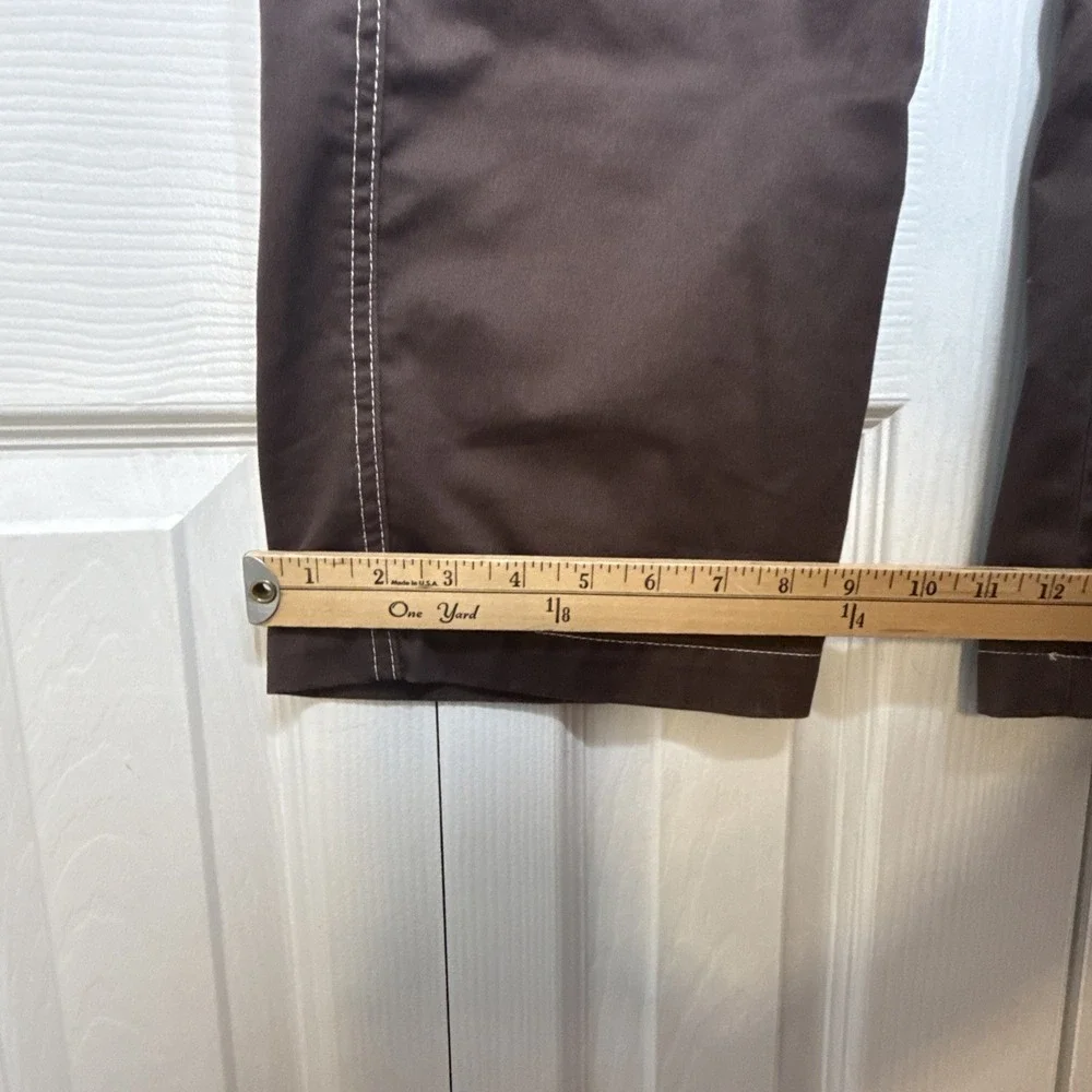 True Religion Baggy Cargo Pants 31 Brown Contrast Stitch Horseshoe Y2K Hip Hop